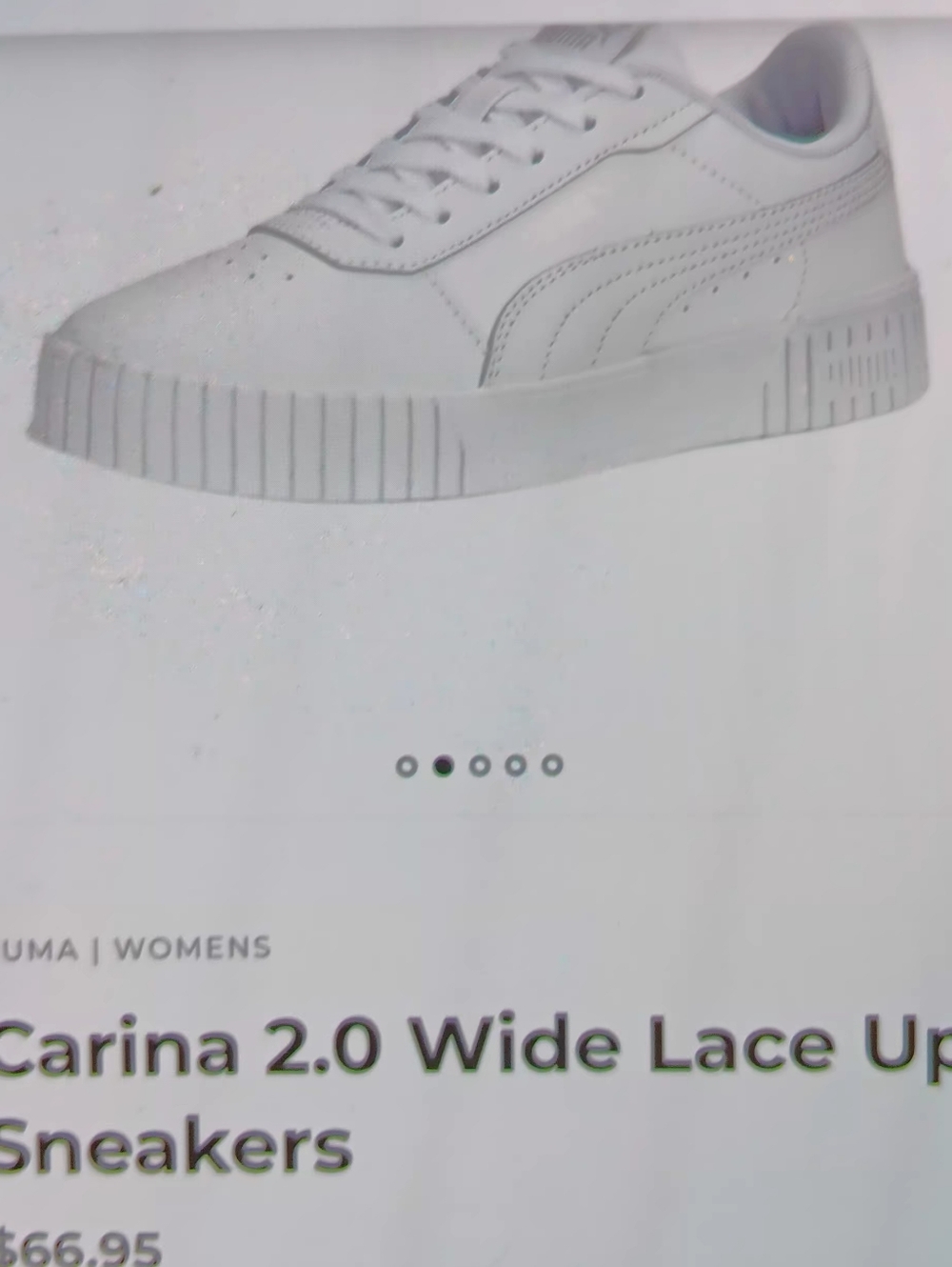 NWT Puma White Low-Top Platform Sneaker